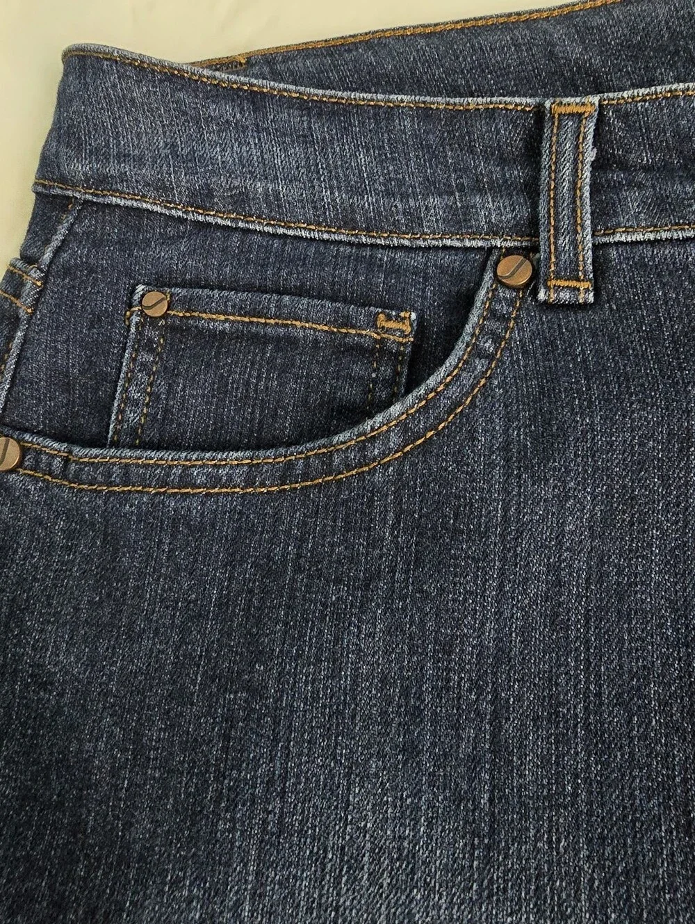 Jones New York Lexington Skinny Denim Frayed Hem Shorts - Picture 4 of 8